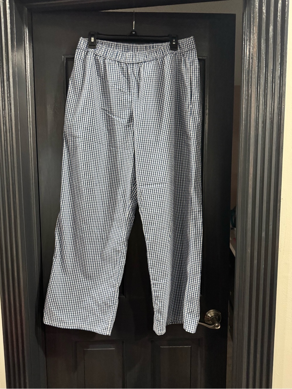 Hollister Blue & White Gingham Pull-On Pants